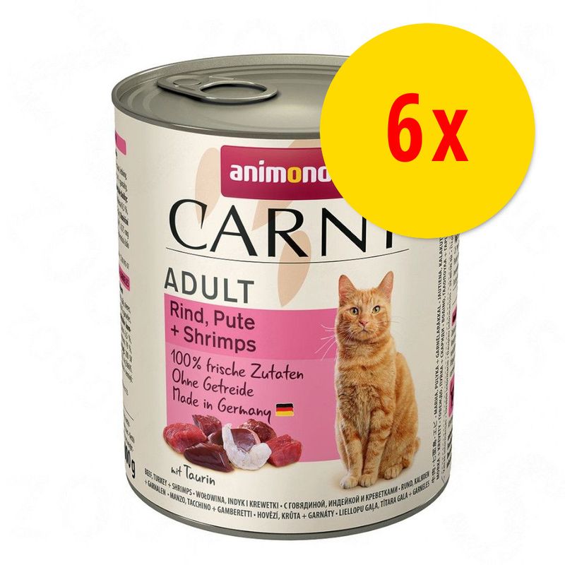 Lot 3 saveurs animonda Carny Adult 6 x 800 g