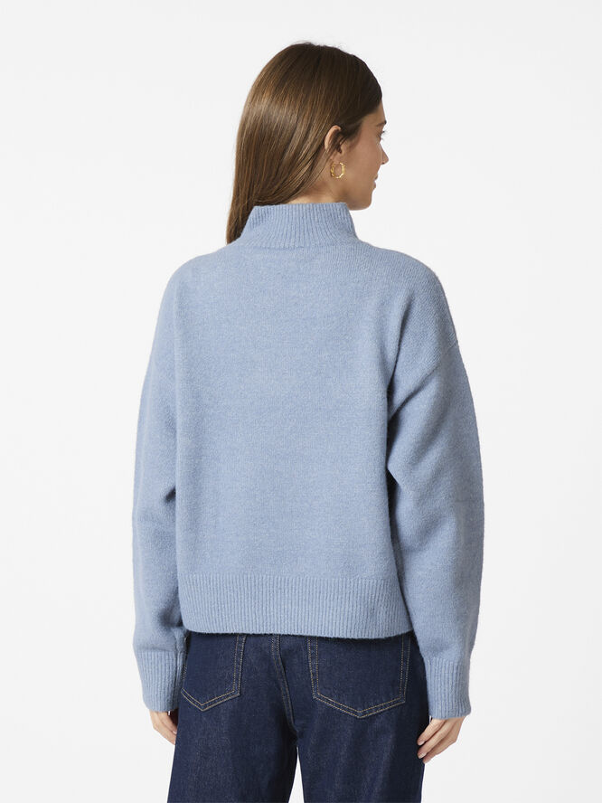 Neo Noir Paulina Knit Blouse Smoke blue