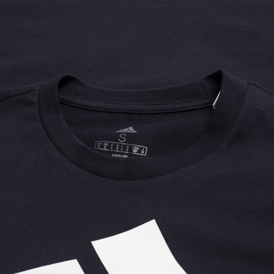 adidas T-Shirt Essentials Big Logo - Bleu Marine/Blanc