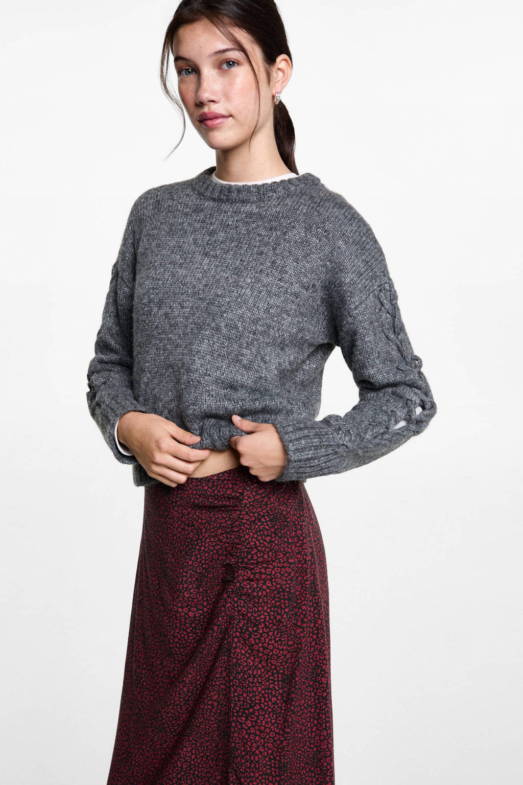 MANGO TEEN maxi rok rood