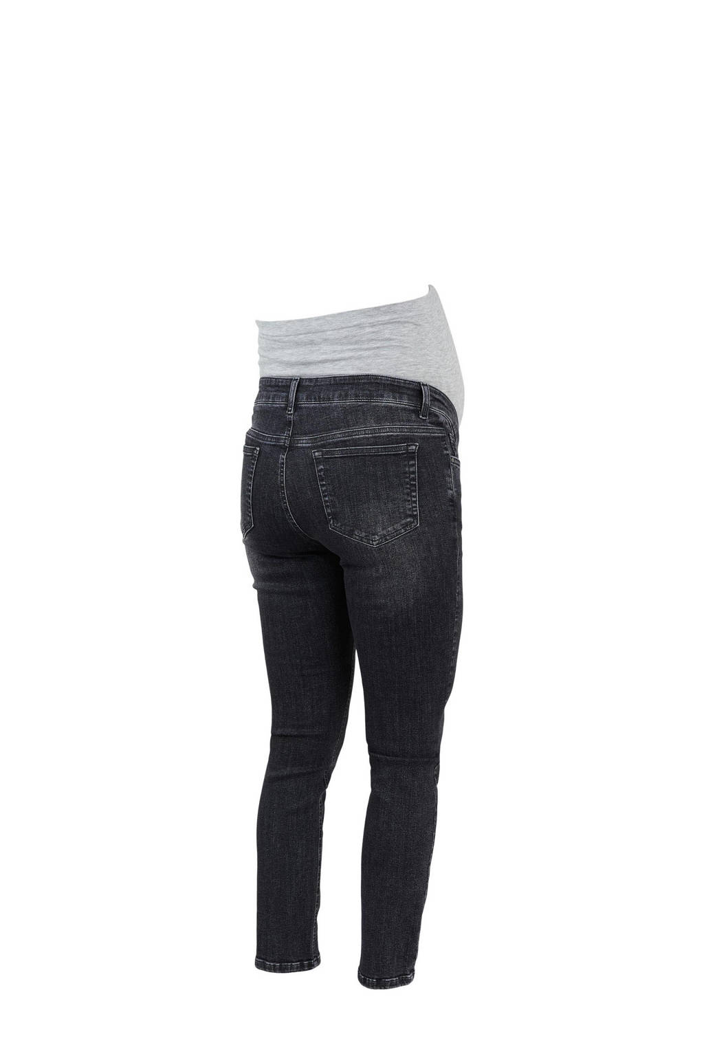 MAMALICIOUS low waist slim fit zwangerschapsjeans MLCALIFORNIEN grijs stonewashed
