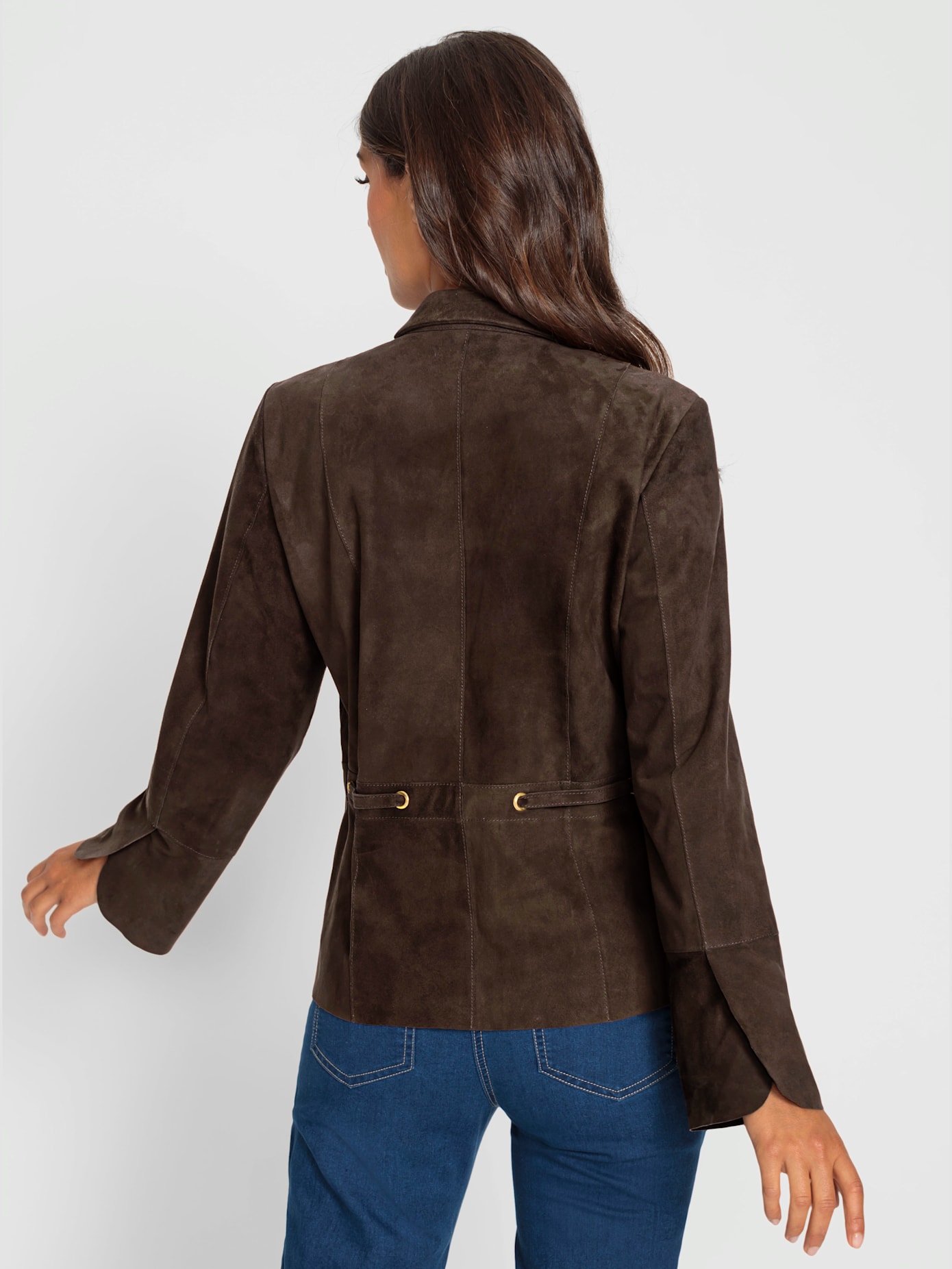 Blazer en cuir cuir velours de chèvre