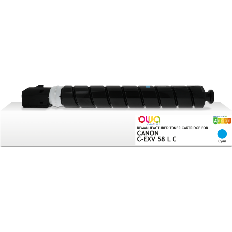 Toner remanufacturé OWA - standard - Cyan - pour CANON C-EXV 58 L C