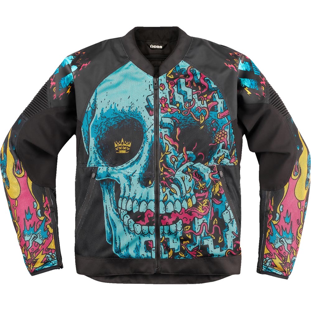 Icon - Blouson Overlord3 Mesh Munchies™ Noir / Bleu / Rose / Jaune