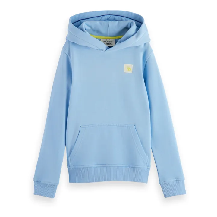 Scotch & Soda Sweat Capuche Logo | Bleu ciel