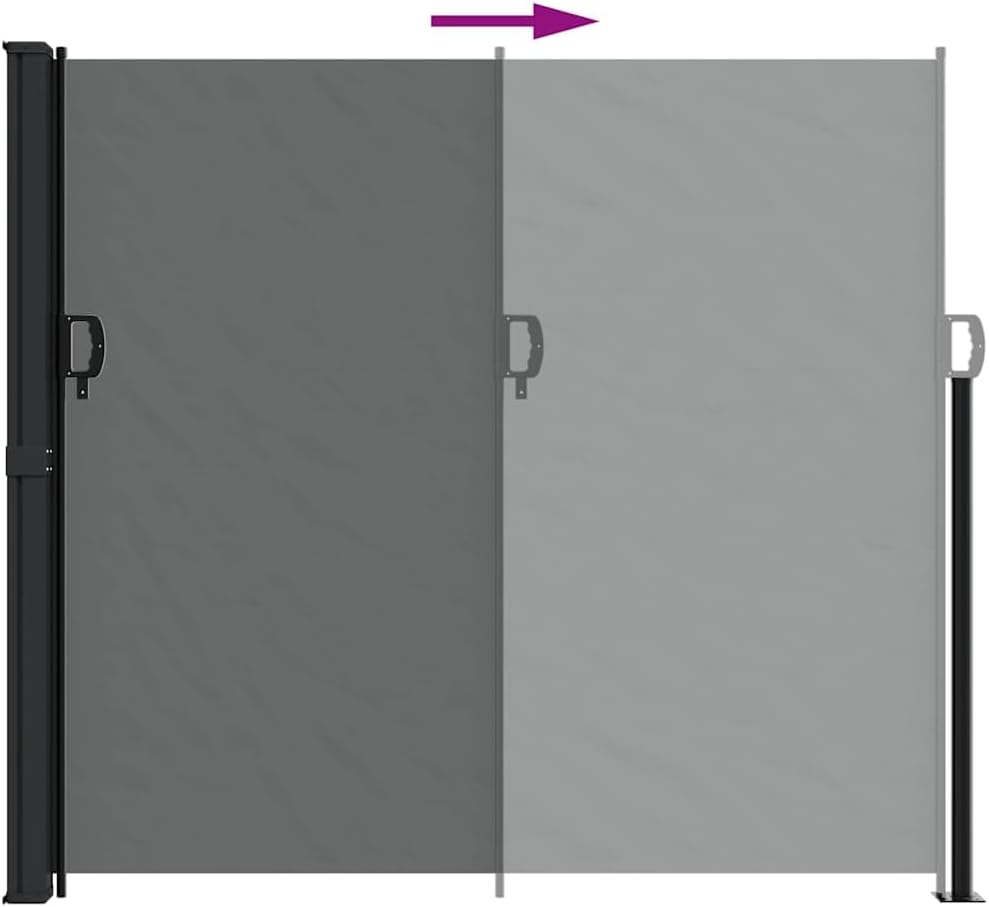 Kangmusi Seitenmarkise Ausziehbar Anthrazit 180x300 cm, Anthrazit 4004353