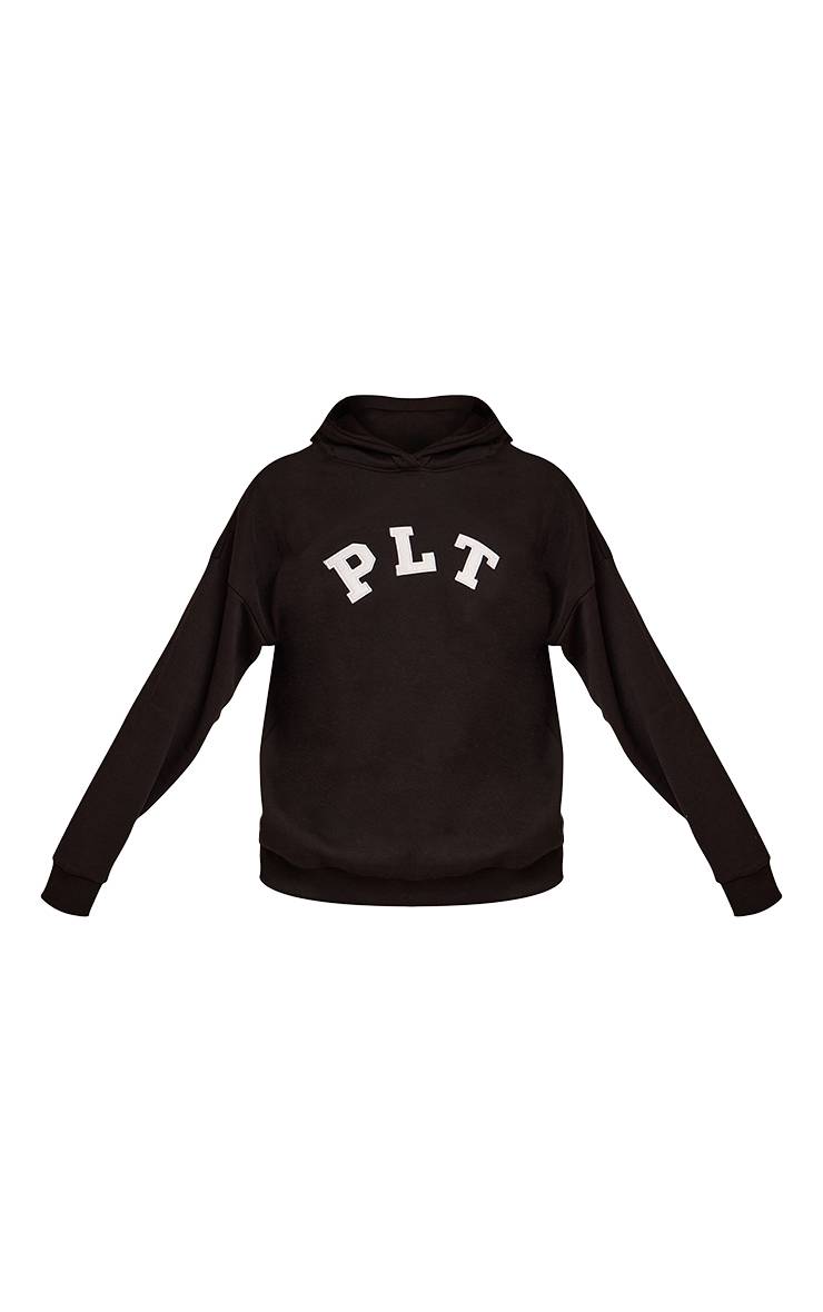 Deep Black Sweat À Casynthétiqueche Oversize Avec Logo Plt