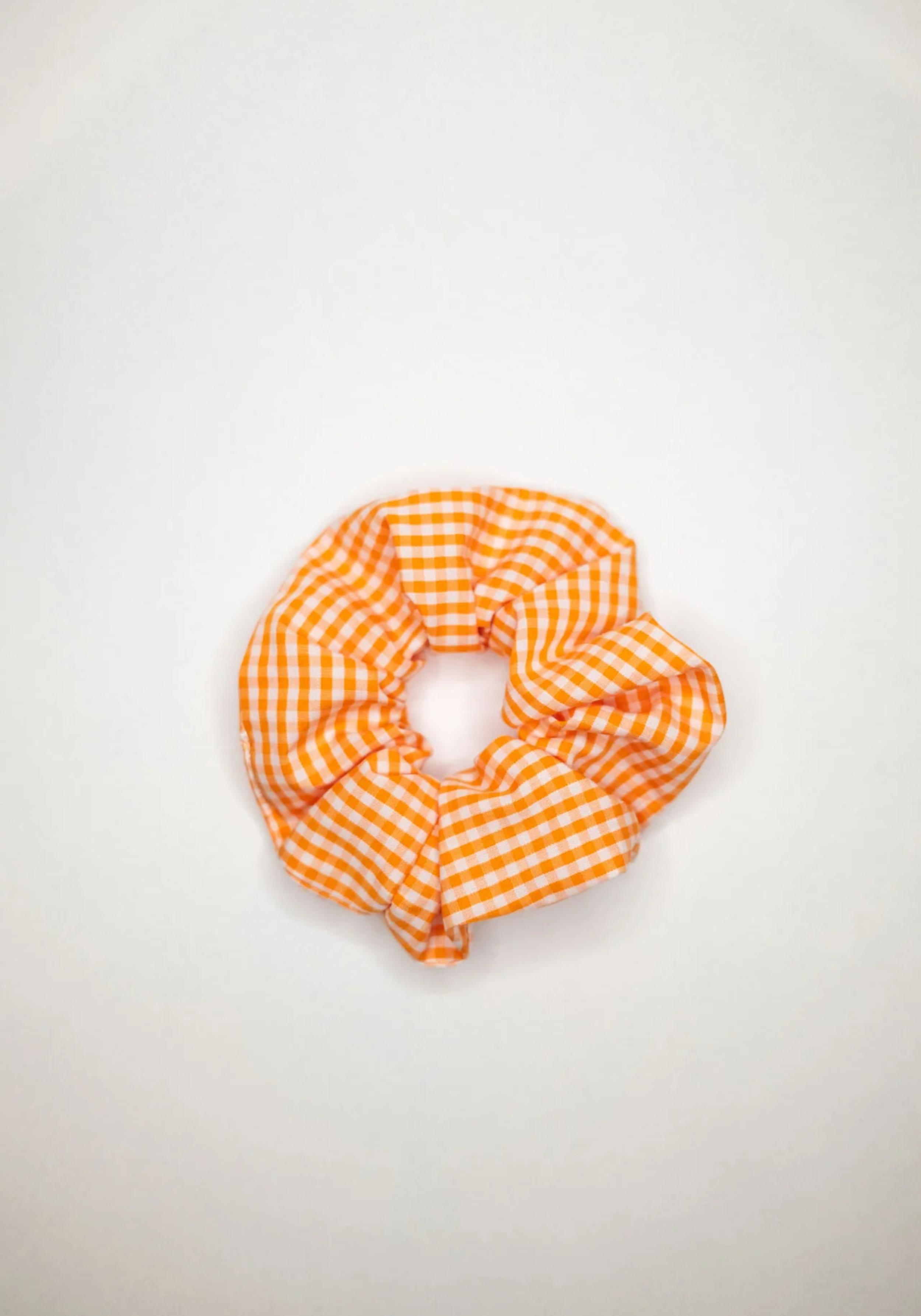 YOOMEE Scrunchie Medina Cotton Checked Orange