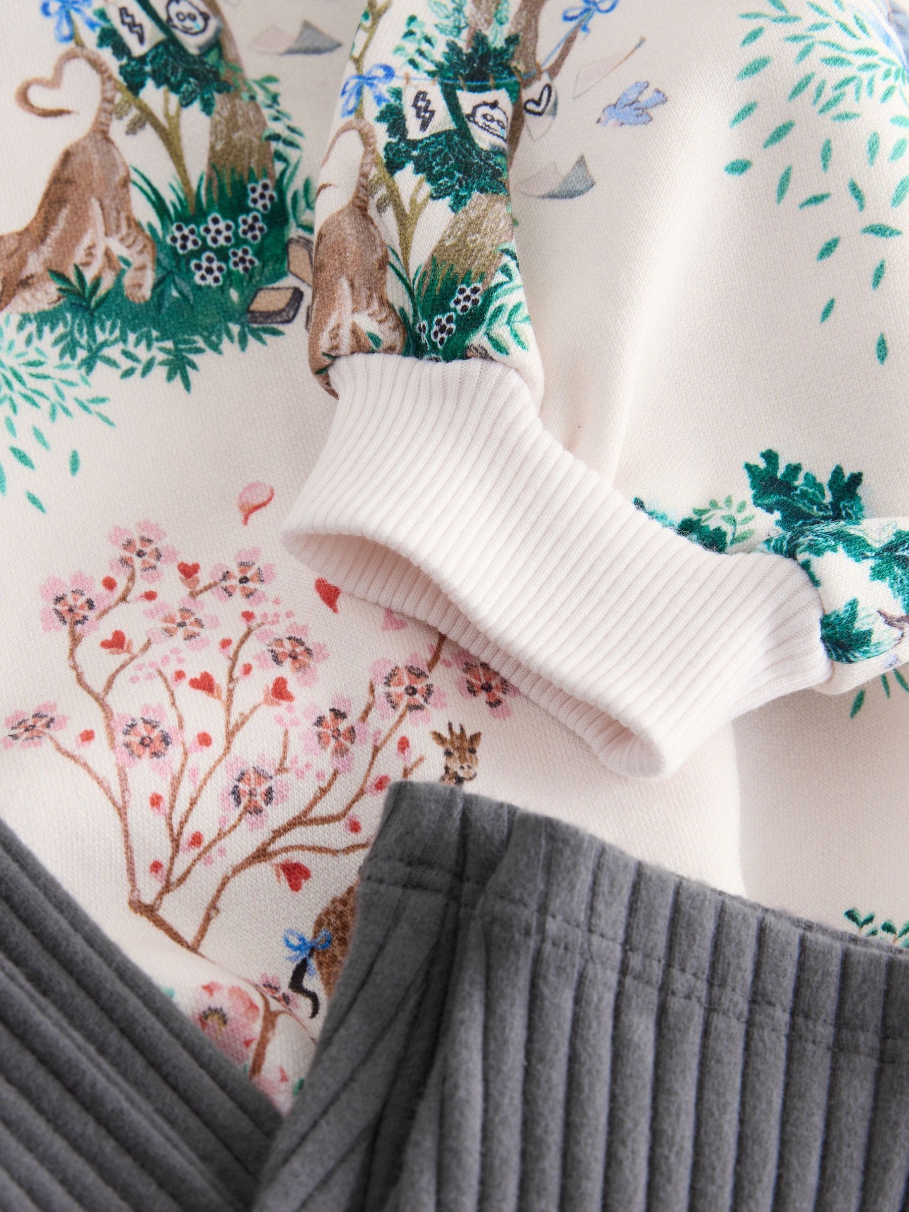 Crème - Cath Kidston Great Ormond Street Sweatshirt & Leggings Set (3mnd -7jr)