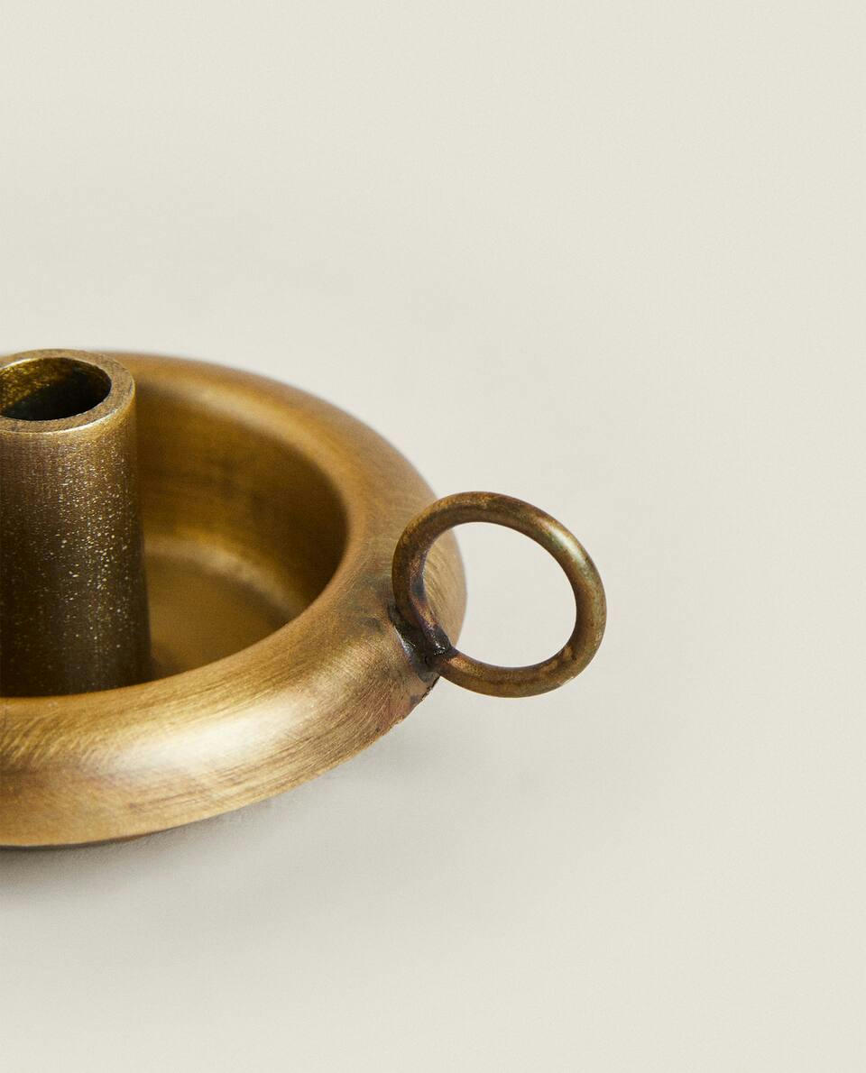 PORTA-VELAS DOURADO