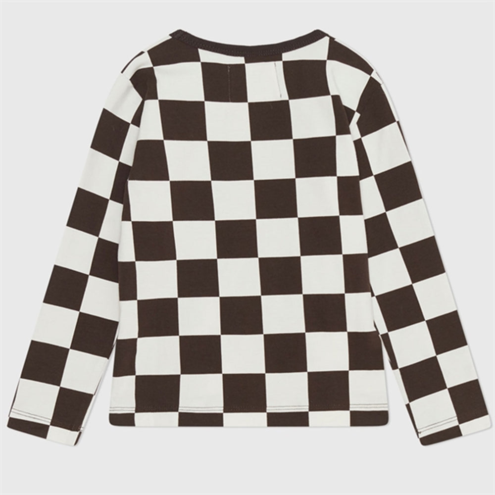 Køb Wood Wood Off-White/Black Coffee Aop Kim Checkered Bluse