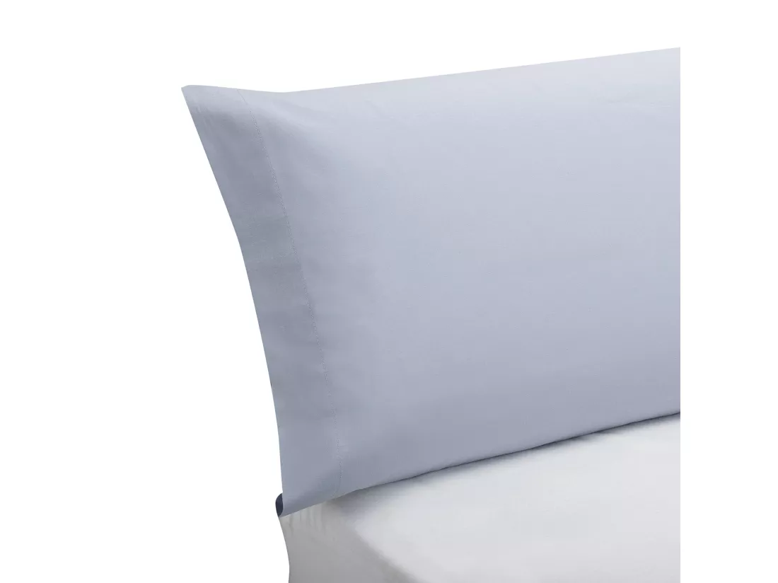 Taie d'oreiller 100 % coton 140 fils respirante Perle