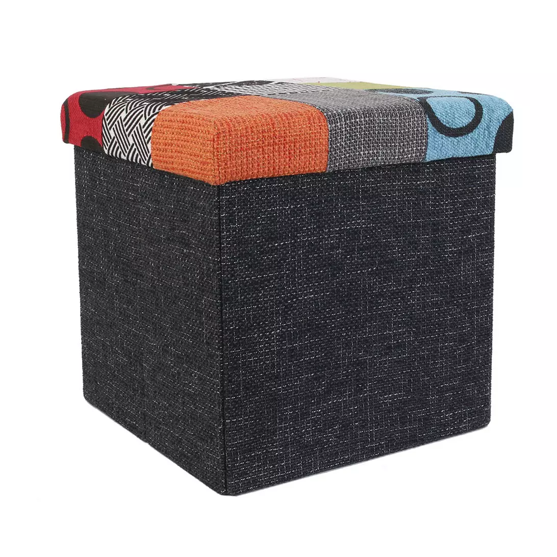 Pouf pliant Patchwork Multicolore