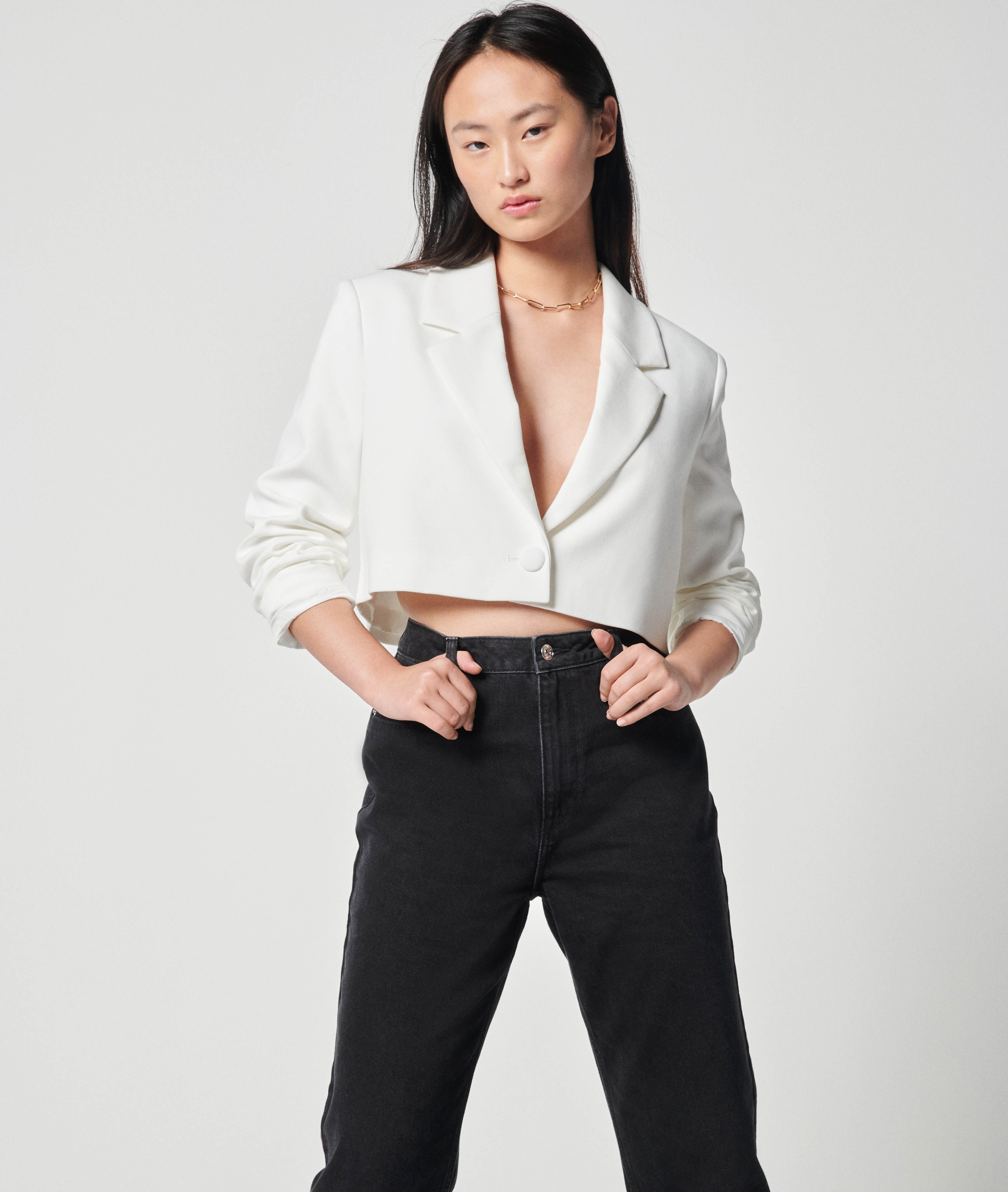 Jean mom taille haute - Noir