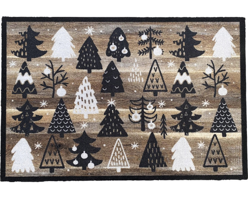 Deurmat Impression kerstbomen 40x60 cm