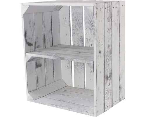 Vintage plankenkast met 1 plank, grijs, used look, 50x30x40 cm