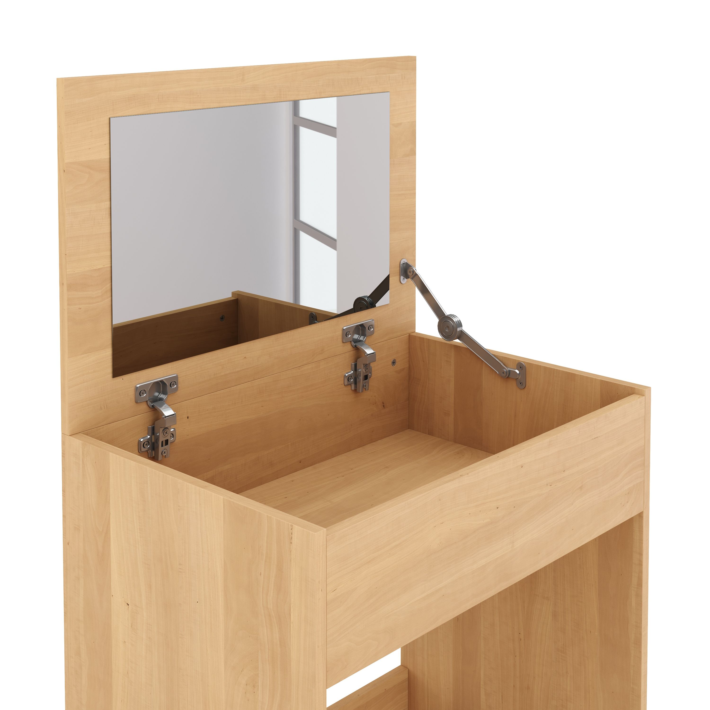 Schminktisch mit Hocker SUSAN braun