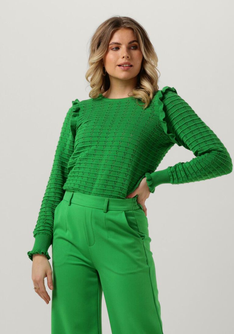 OBJECT groene object trui objjasmin l/s knit pulloverd