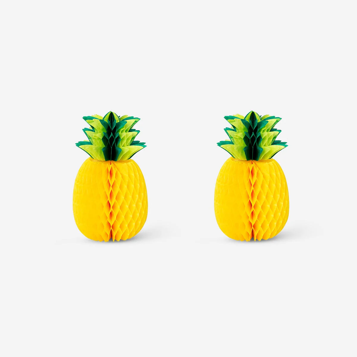 Borddekorationer som ananas i papir - 2 stk.