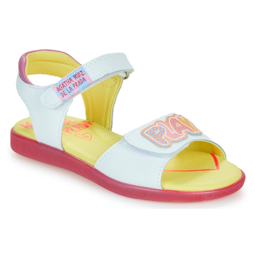 Agatha Ruiz de la Prada - SANDALIA PLAY - Blanc / Rose