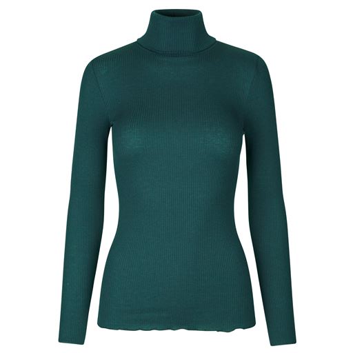 Rosemunde Turtleneck Bluse, Dark Teal, S