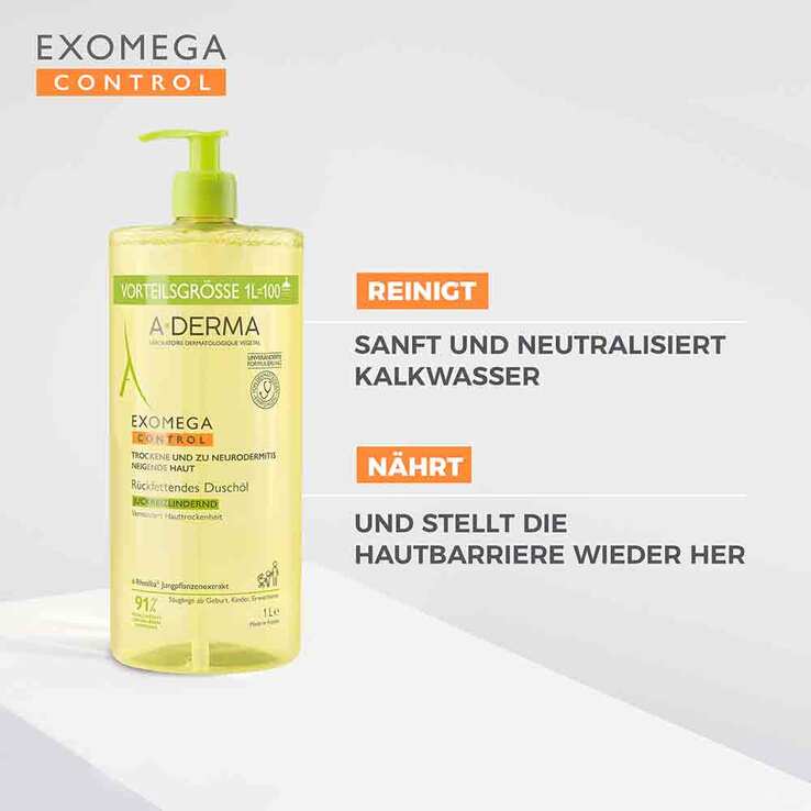 A-Derma Exomega Control Duschöl rückfettend, 1 l