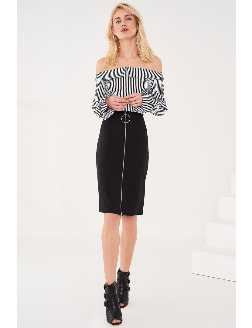 Ladies Pencil Skirt Black