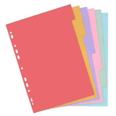 Prix Mini - Intercalaire A4 en Carte Recyclée – 6 Onglets - Organisation Écologique