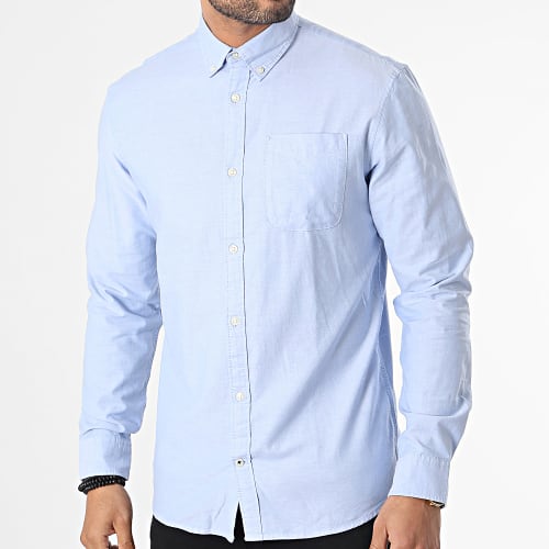 Chemise Manches Longues Oxford 12182486 Bleu Ciel