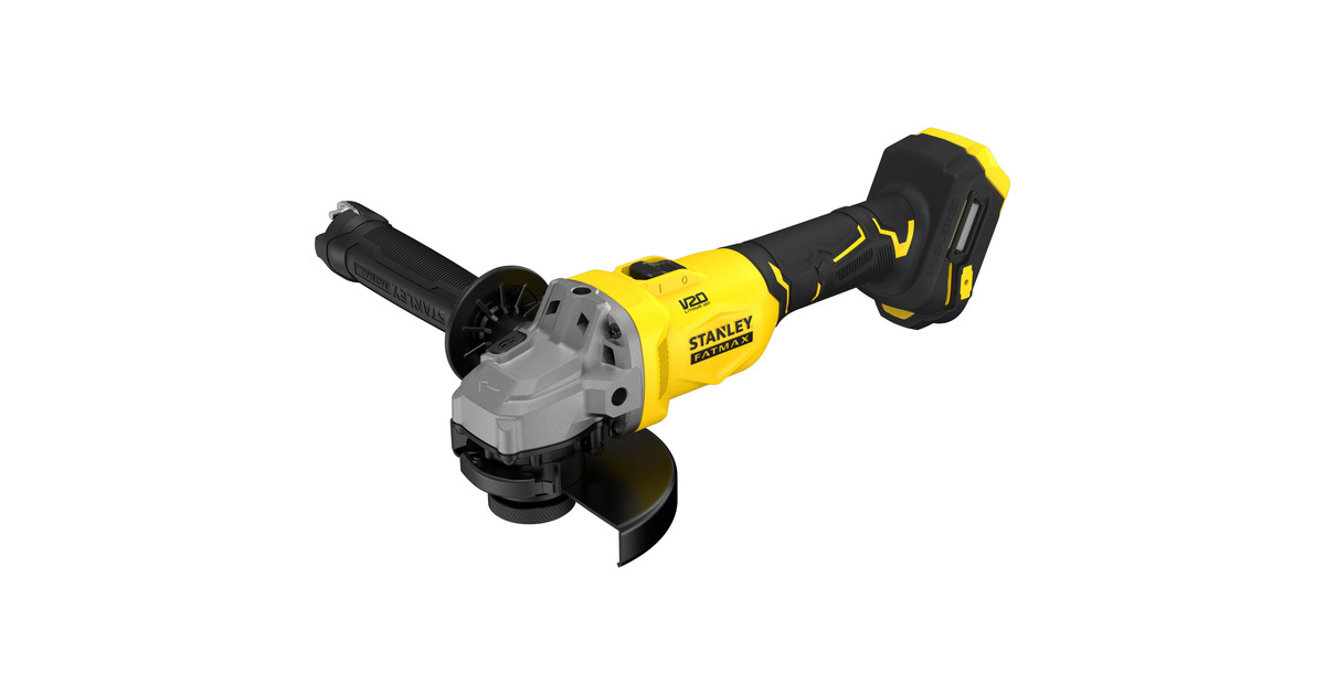 StanleyFATMAX V20 18V Haakse slijper 125mm  (Zwart/geel, Accu en oplader niet inbegrepen)