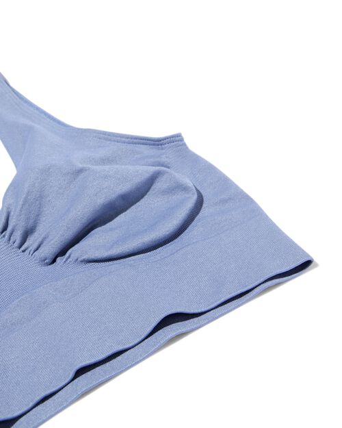 haut soutien-gorge sans coutures bleu moyen