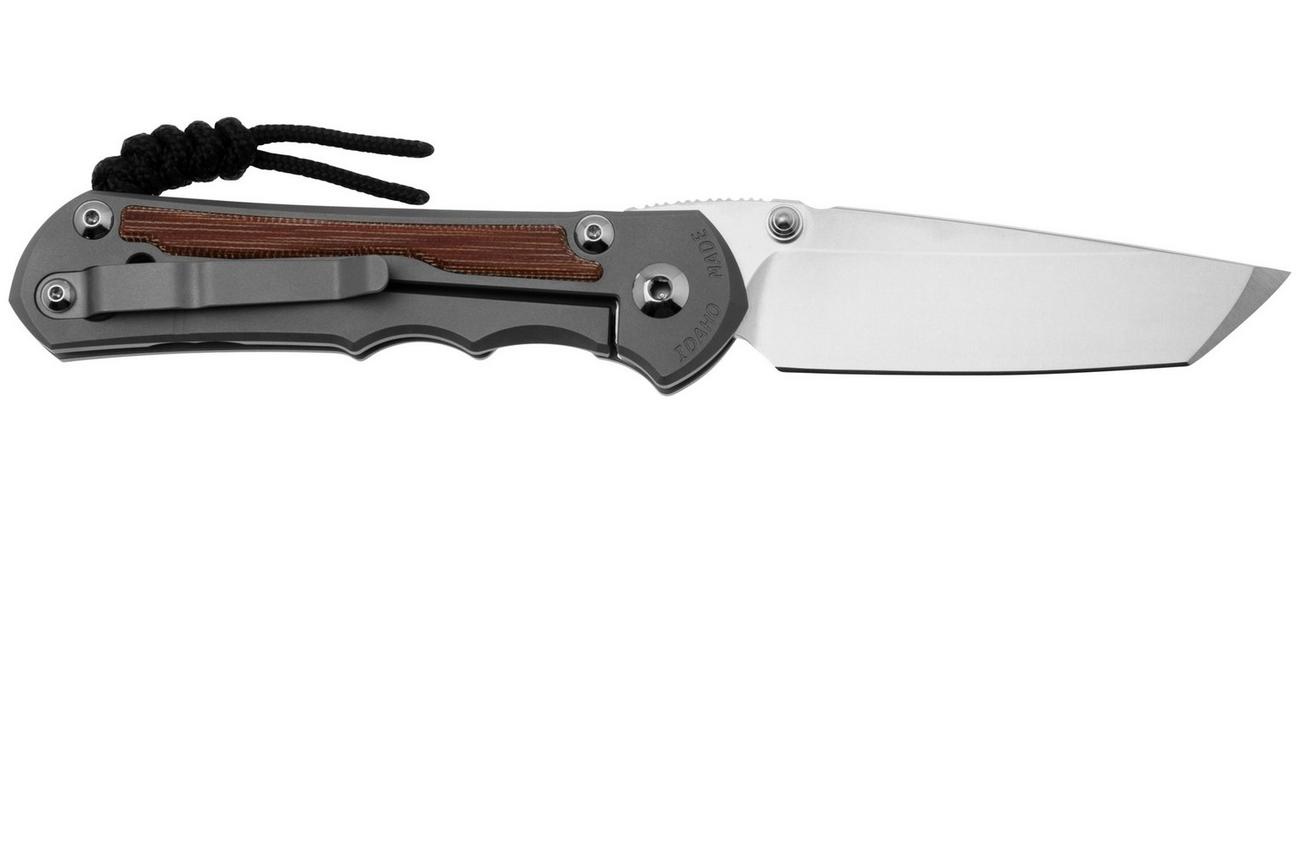 Chris Reeve Large Inkosi LIN-1134 Natural Tanto CPM-Magnacut, Glass Blasted, Micarta Inlay, zakmes