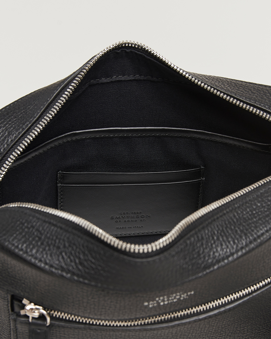 Smythson Ludlow Zip Crossbody Bag Black