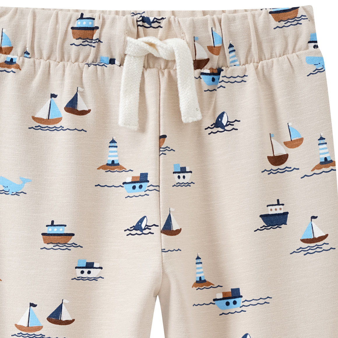 Topomini Baby Jogginghose mit Meeres-Motiven beige