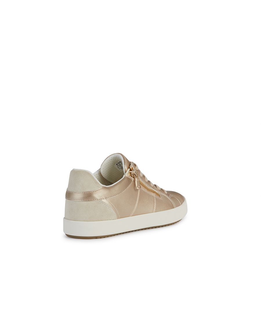 Baskets cuir sable rosé