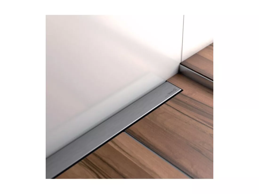 WEDI Barrette de finition à carreler pour évacuation linéaire 80 cm inox brossé Fundo