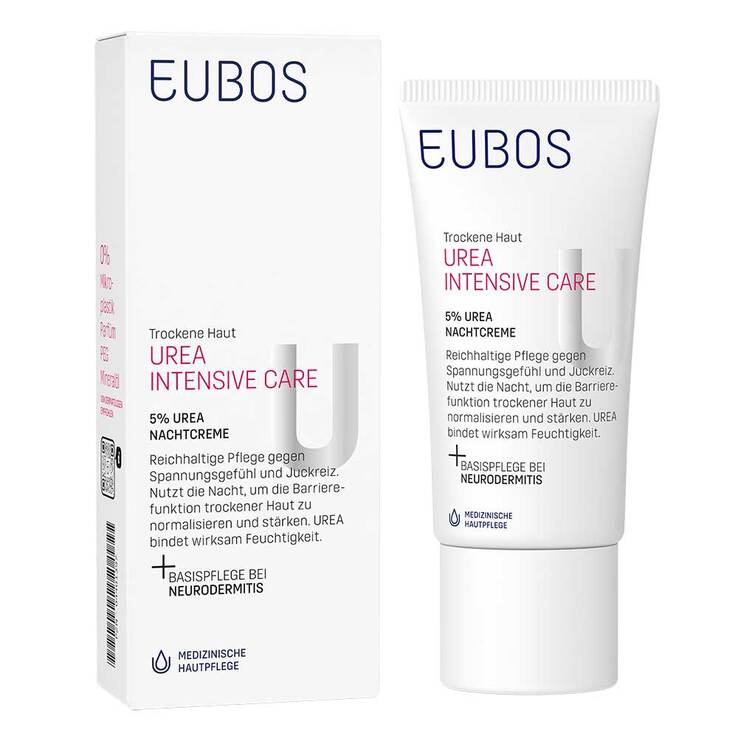 Eubos Trockene Haut Urea Nachtcreme 5%, 50 ml