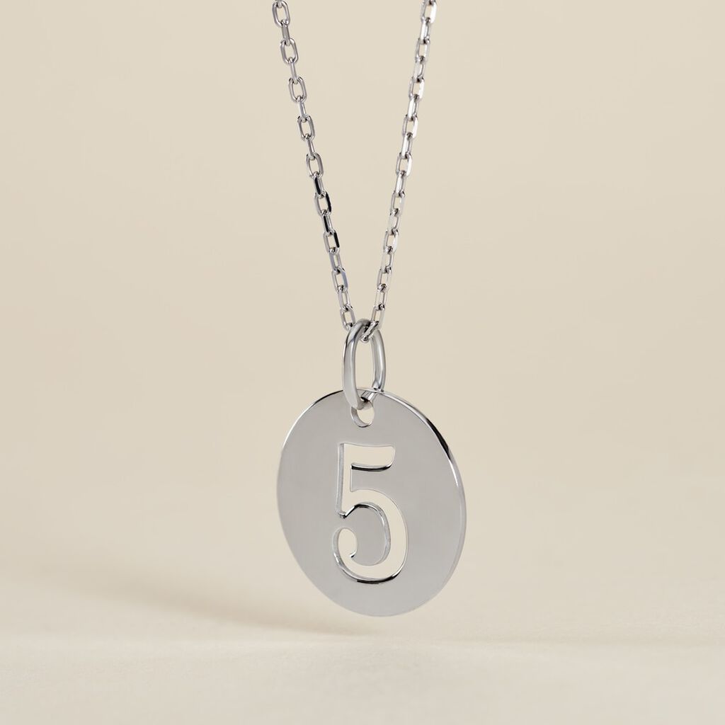 Pendentif Efiso Argent Blanc