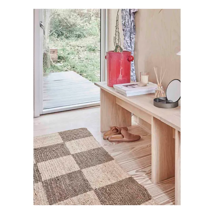 Oyoy Tapis Chess en jute | Naturel