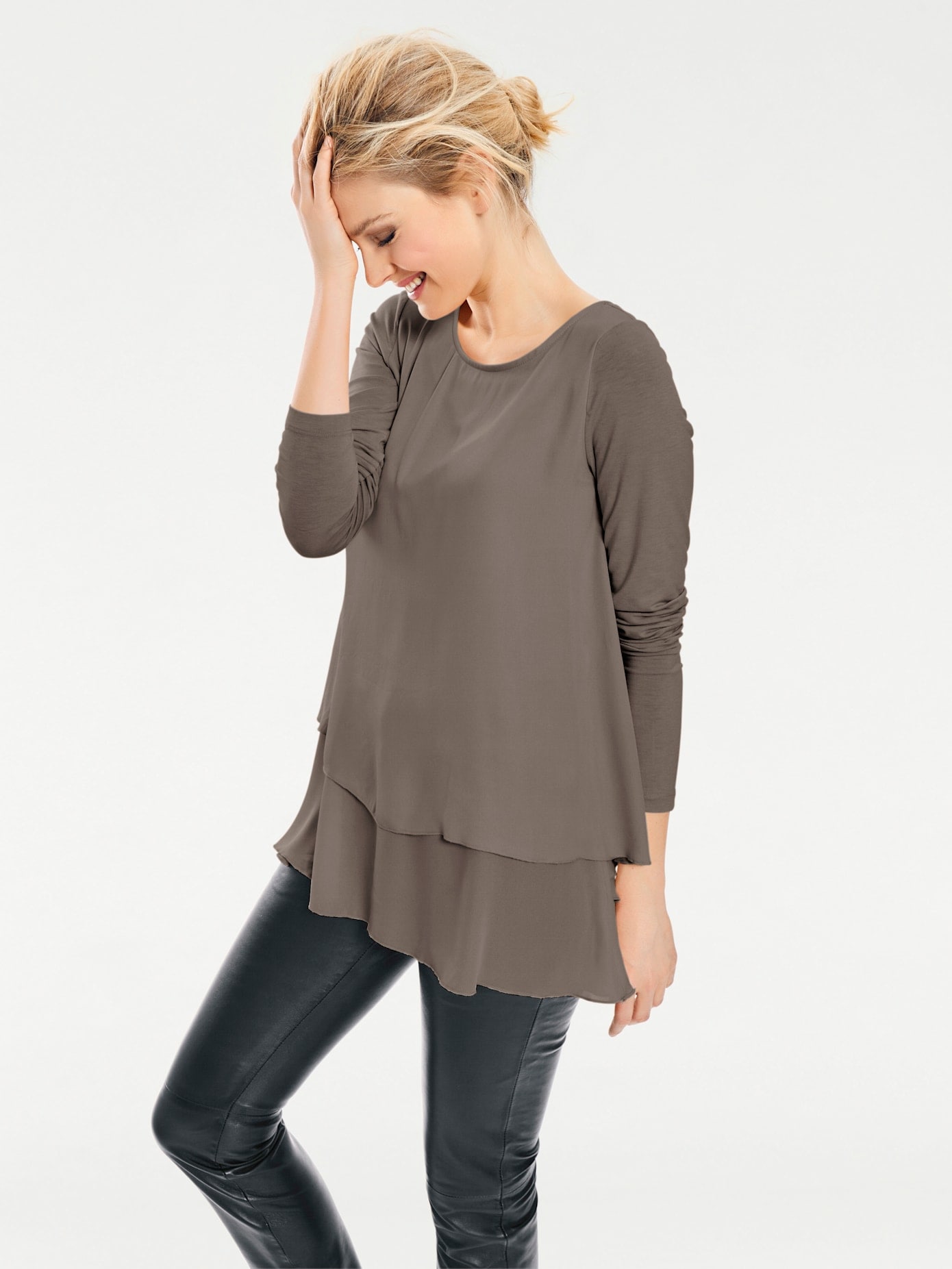 heine Rundhalsshirt »Rundhals-Shirt«, 1 Stk.