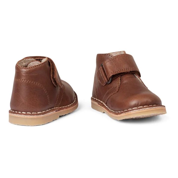 Petit Nord Boots Fourrées Scratchs Desert Winter | Marron