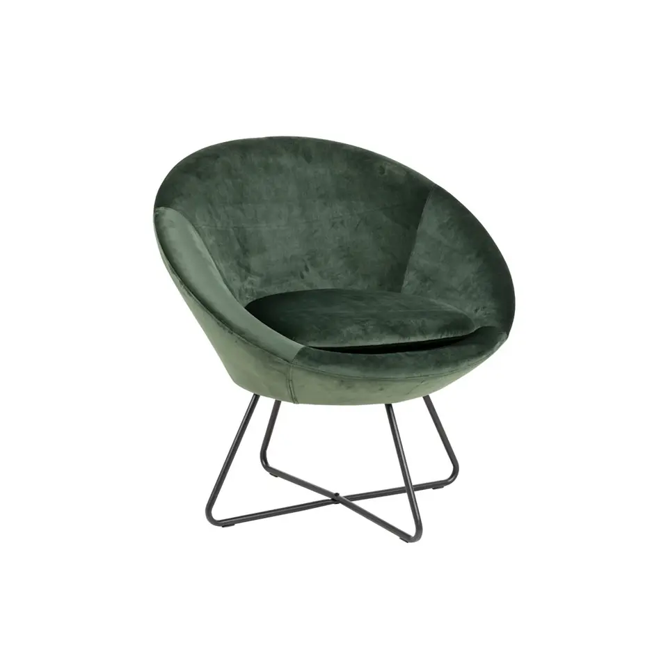 Fauteuil Forli - fluweel - groen