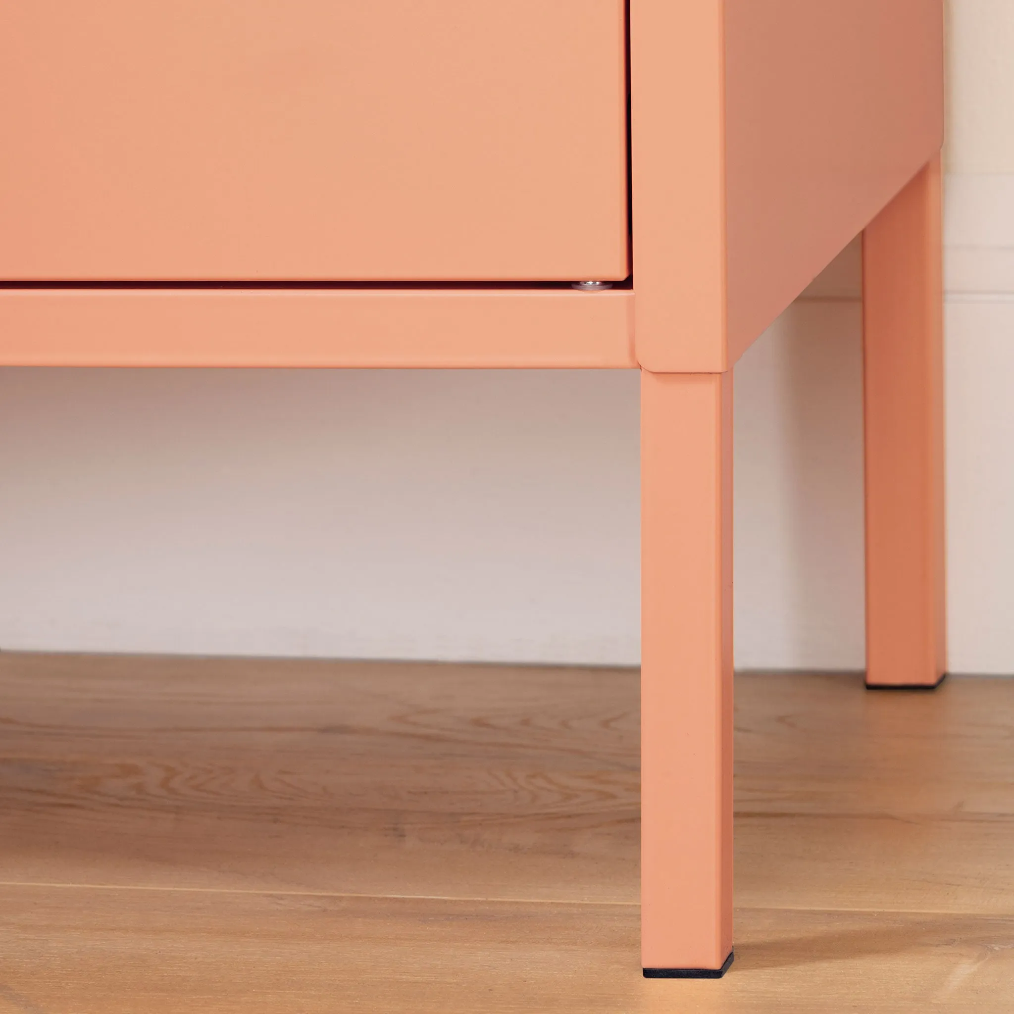South Shore Meuble de Rangement avec 2 Portes en Métal Crea - Orange Pâle