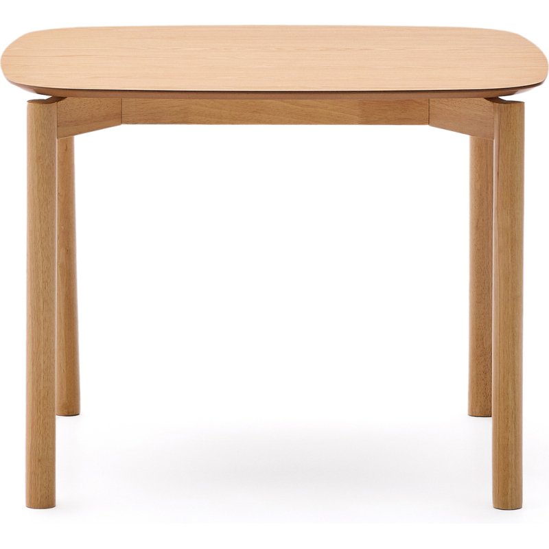 Table carrée Indara en placage de frêne avec finition naturelle 100 x 100 cm