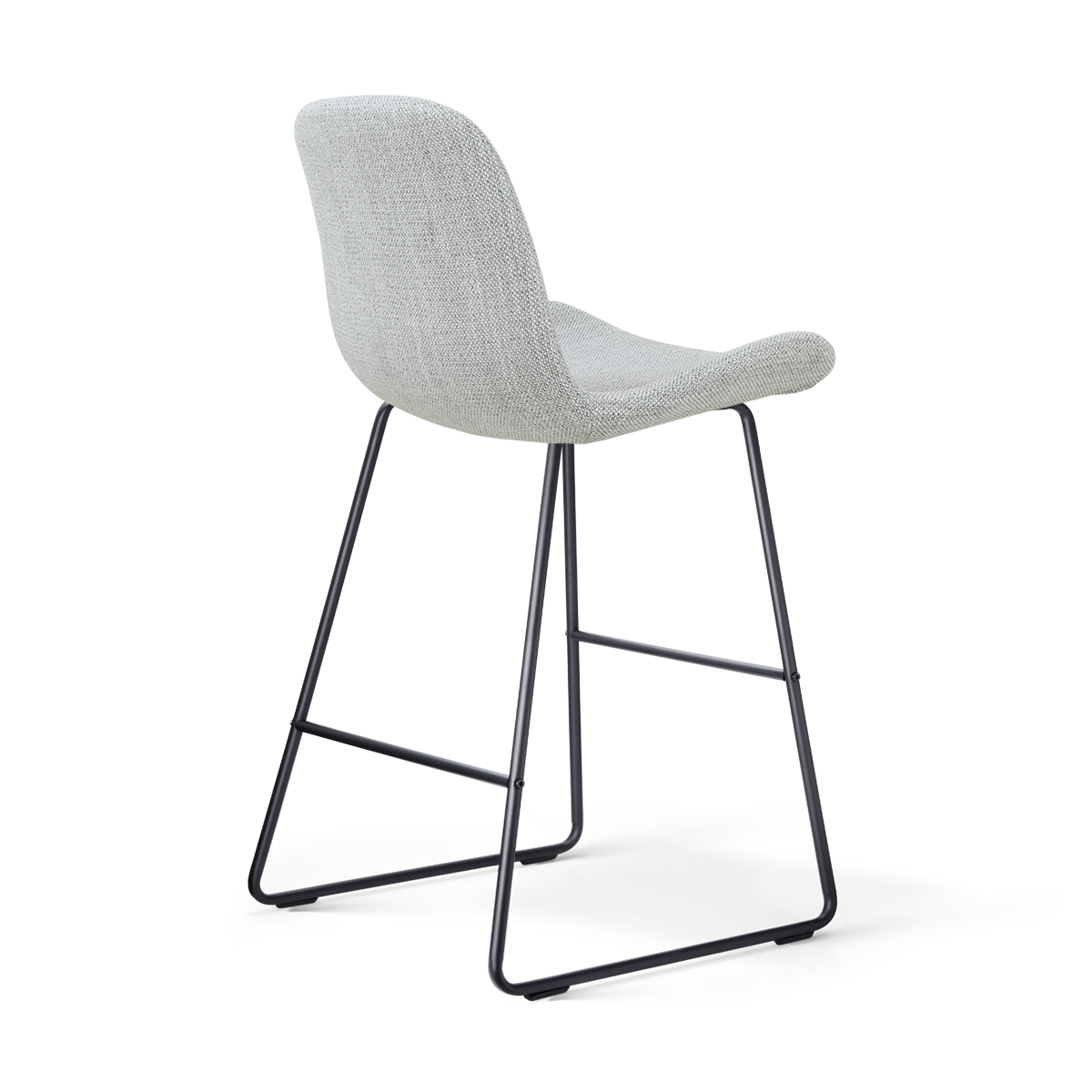 Barkruk Nino-Fé zwart onderstel grijs melange 65 cm