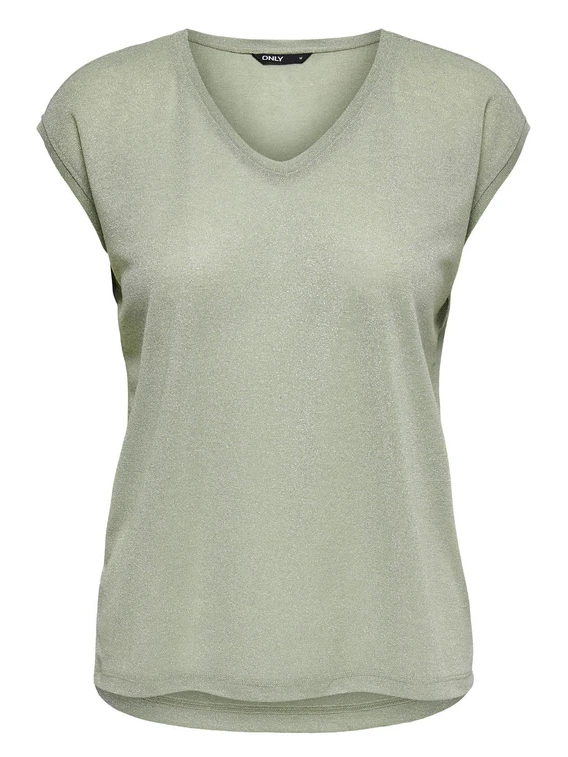 Only T-shirt Silvery lurex 15136069
