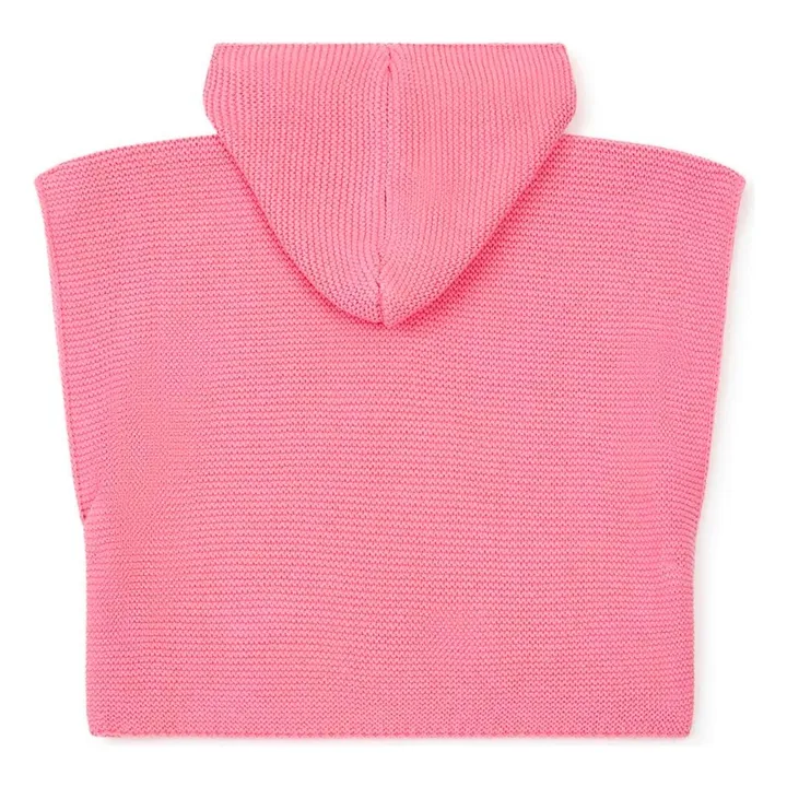 Bonton Poncho en Maille Coton Bio | Rose