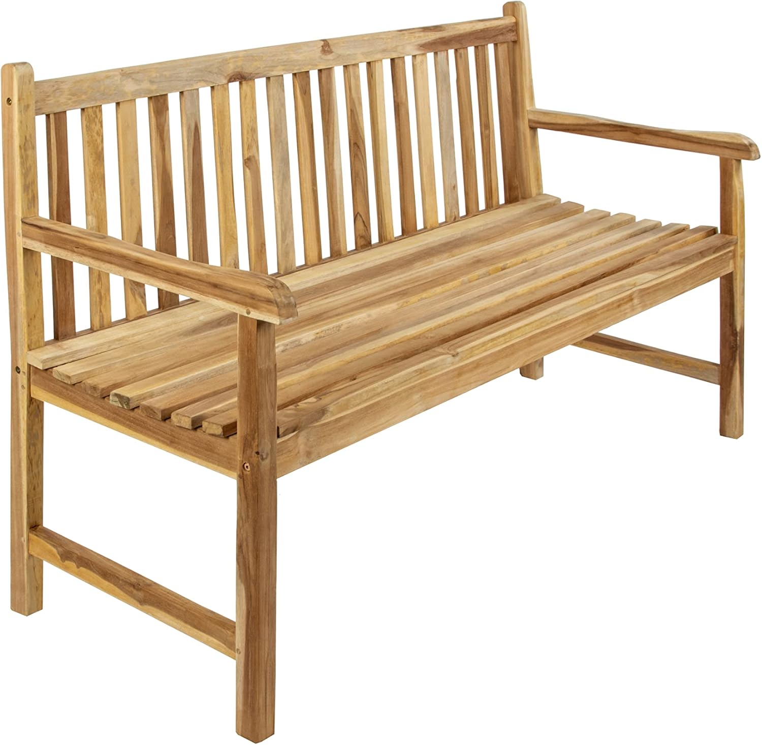 SAM 3-Sitzer Gartenbank Caracas, 150 cm, Teak-Holz, Massive Holzbank, ideal für den Balkon oder Garten braun