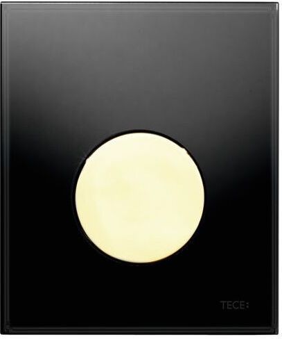 TECE - Loop - Urinoir Bedieningsplaat - Glas - Zwart - 10,4x12,4 cm