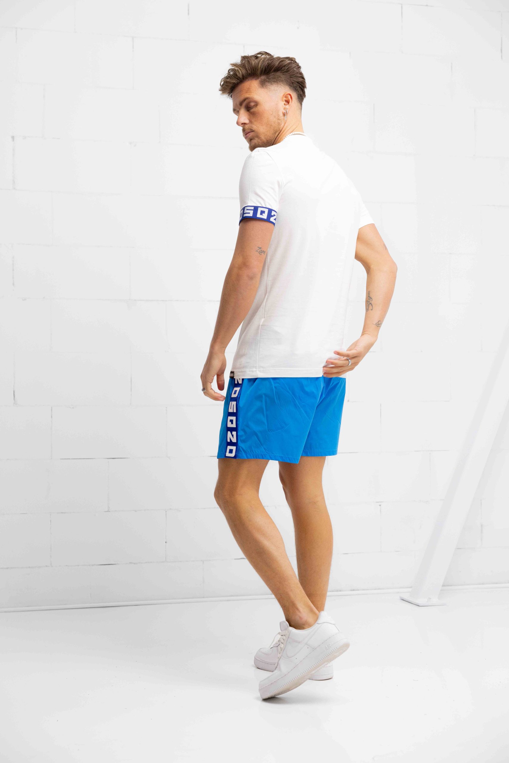 Dsquared2 Tape Logo Zwembroek Heren Blauw